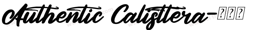 Authentic Calisttera字体转换